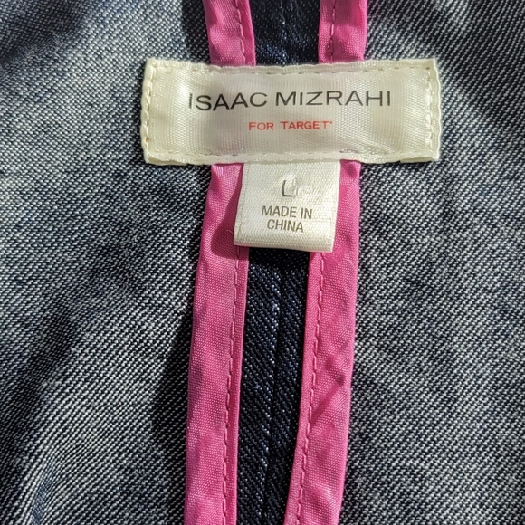 **EUC ISAAC MIZRAHI FASHIONABLE JEAN JACKET L - Picture 3 of 3